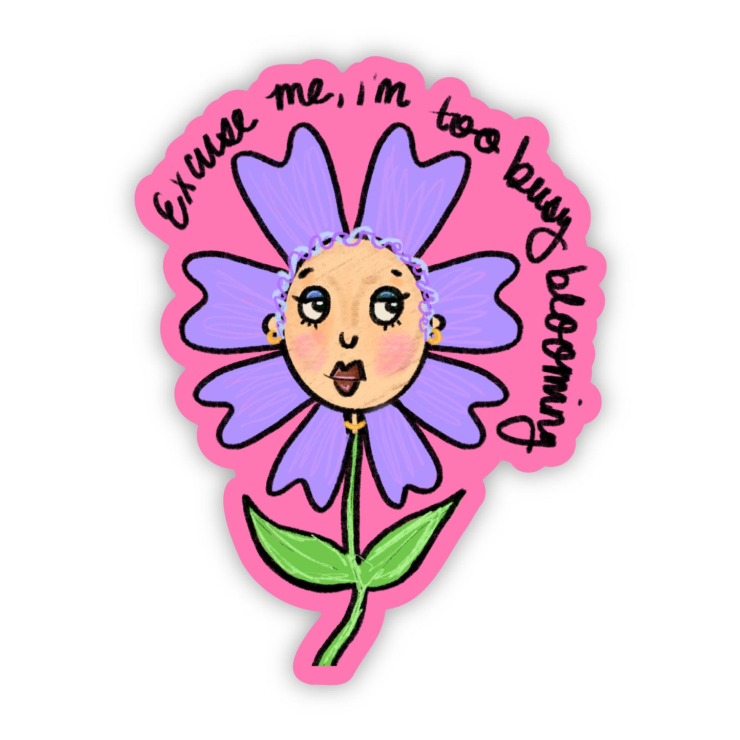 Flower Girl Stem Sticker