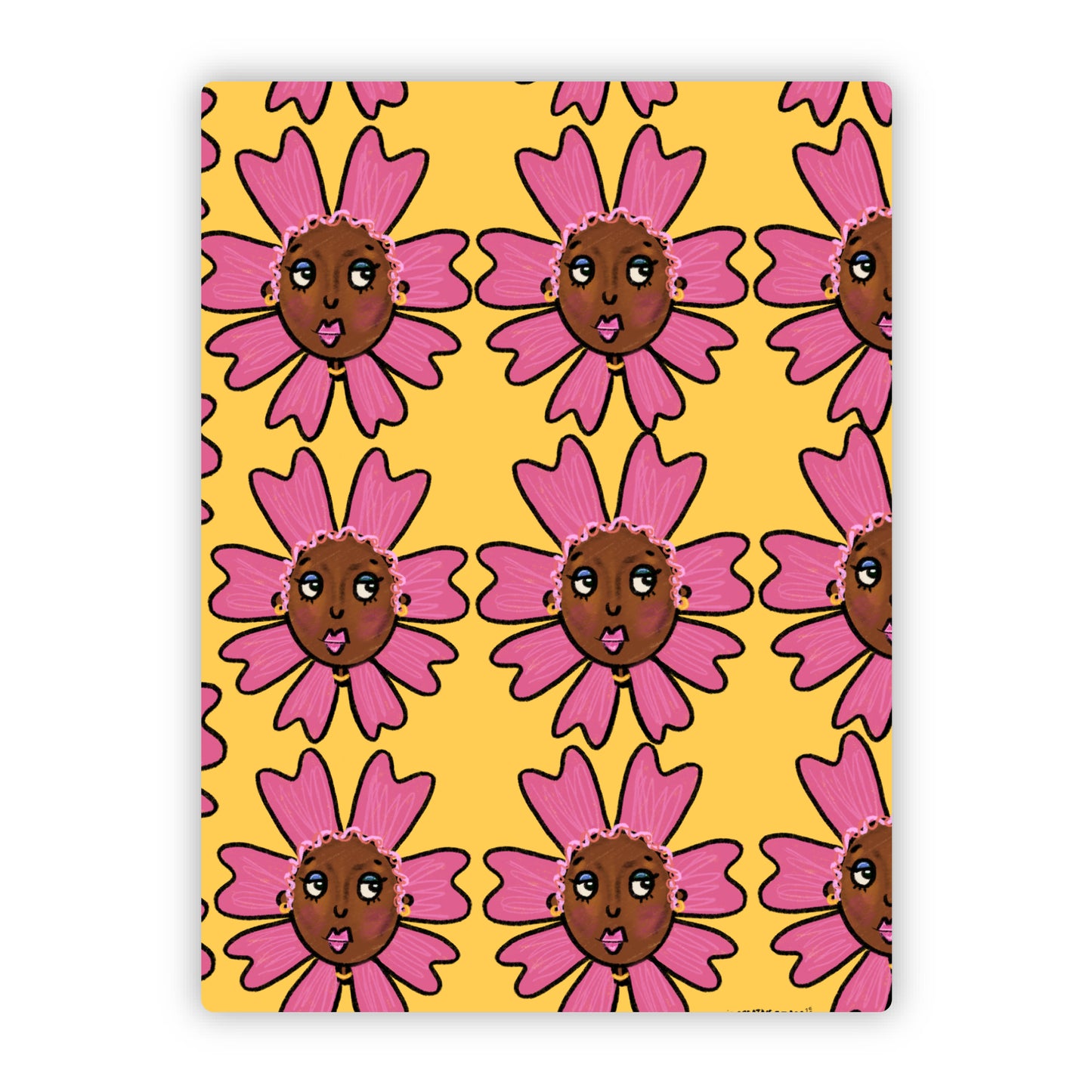 Flower Girl Pattern Sticker