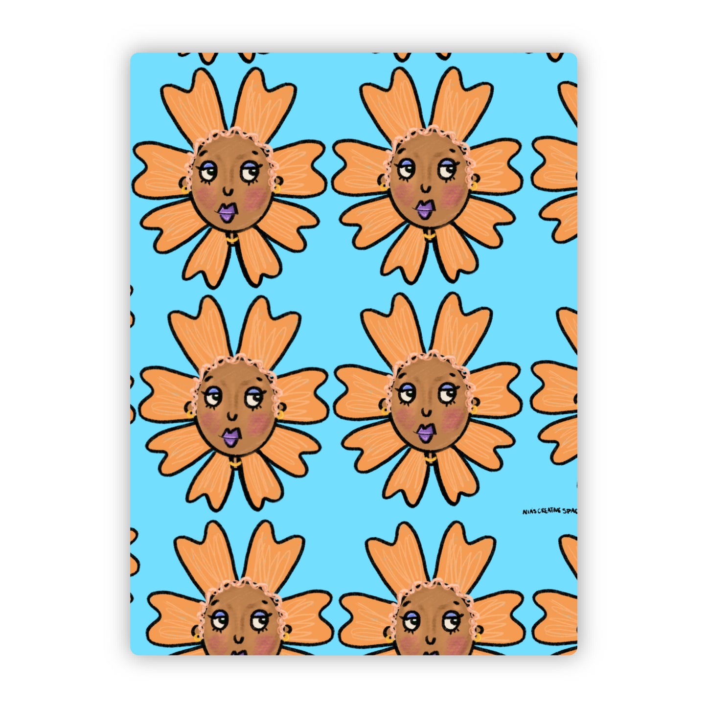Flower Girl Pattern Sticker