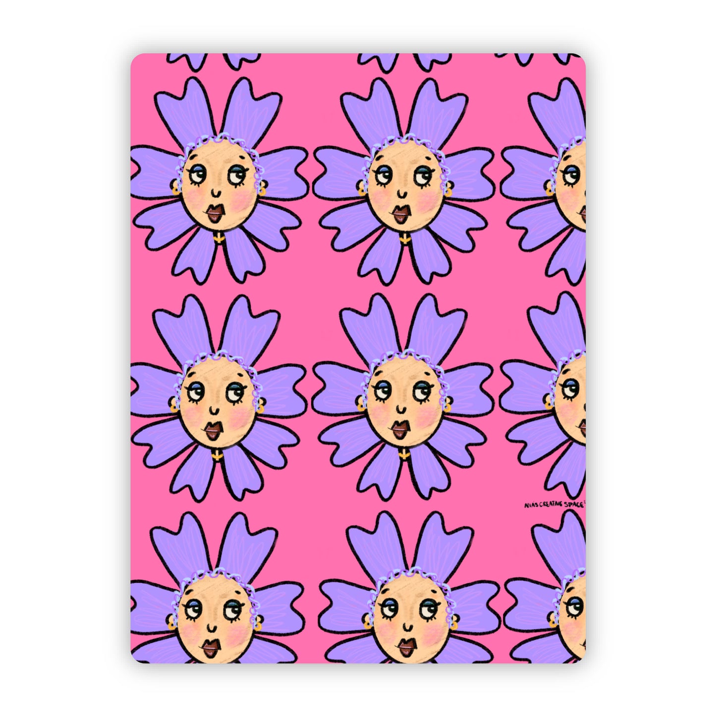 Flower Girl Pattern Sticker